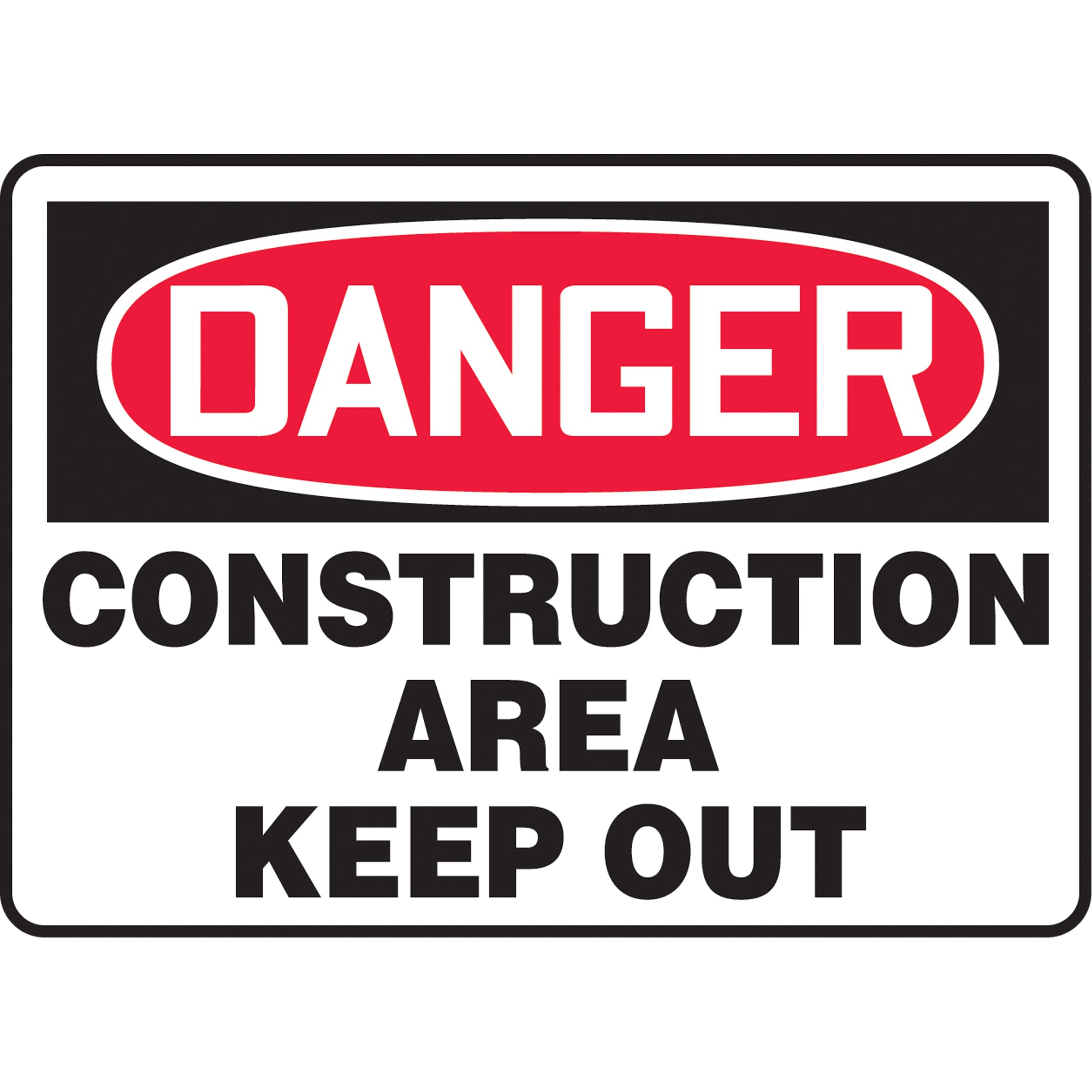 ""Construction Area Keep Out"" Sign - SAT166