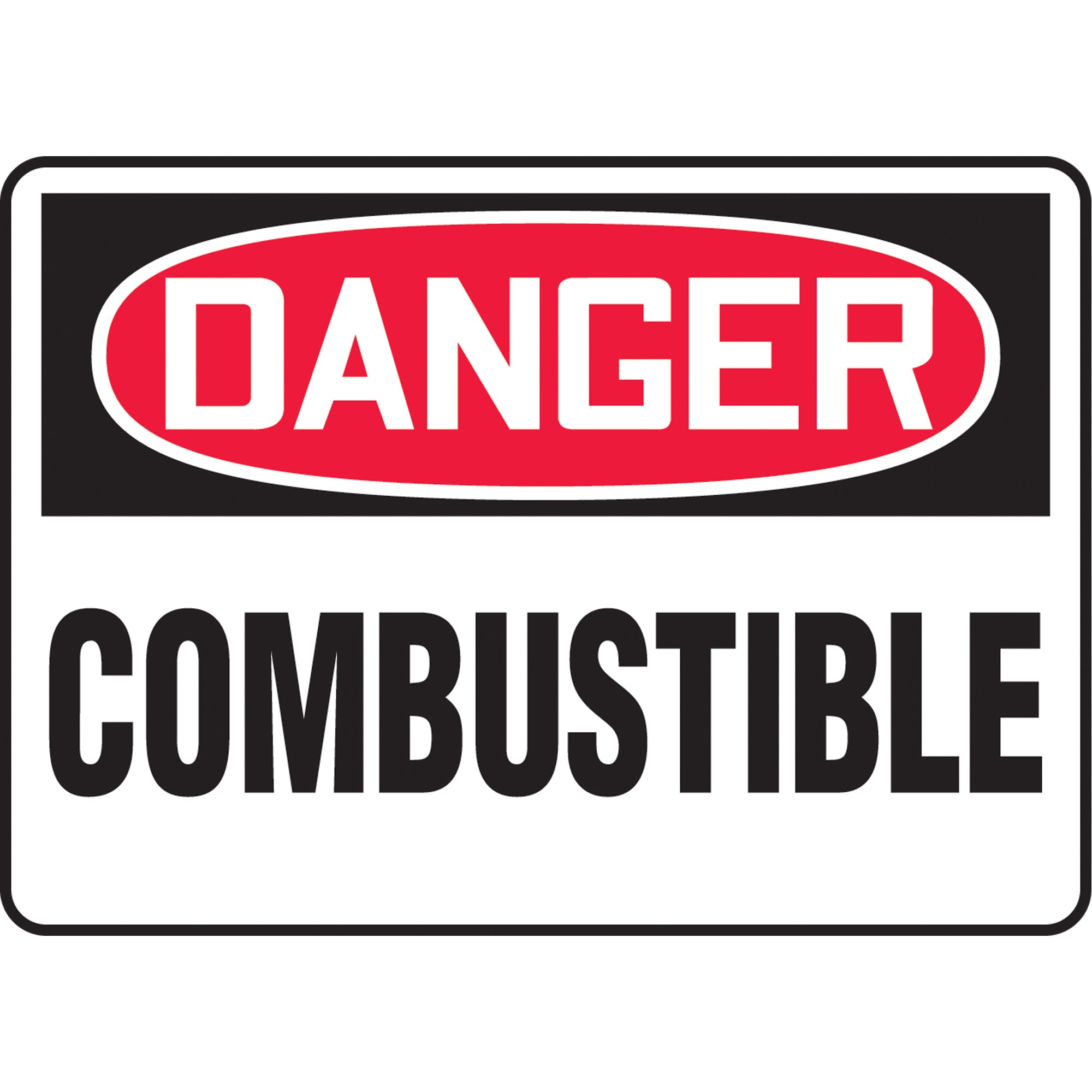 ""Combustible"" Sign - SAT215