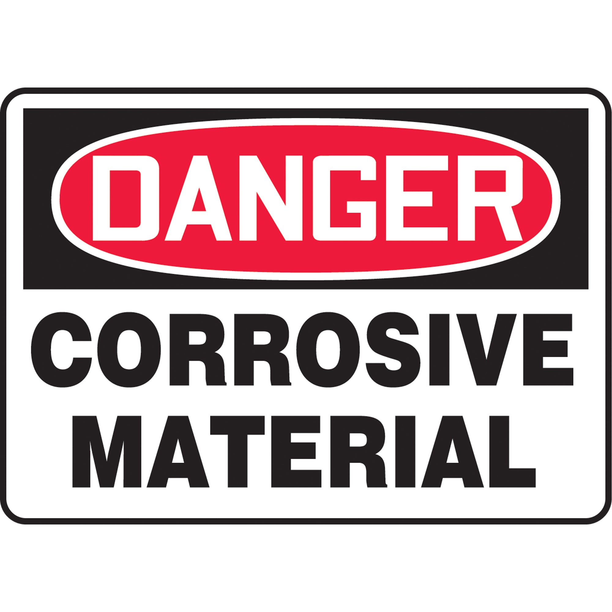 ""Corrosive Material"" Sign - SAT227