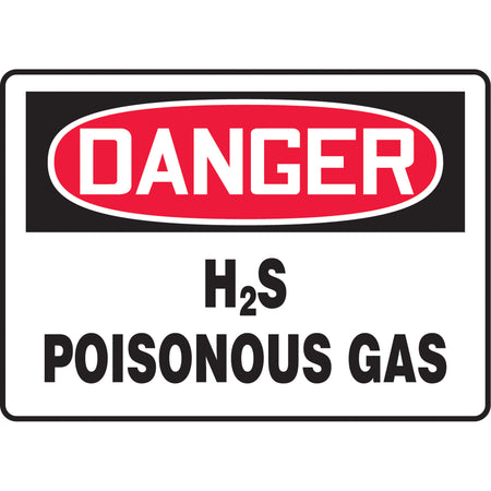 ""H2S Poisonous Gas"" Sign - SAT329