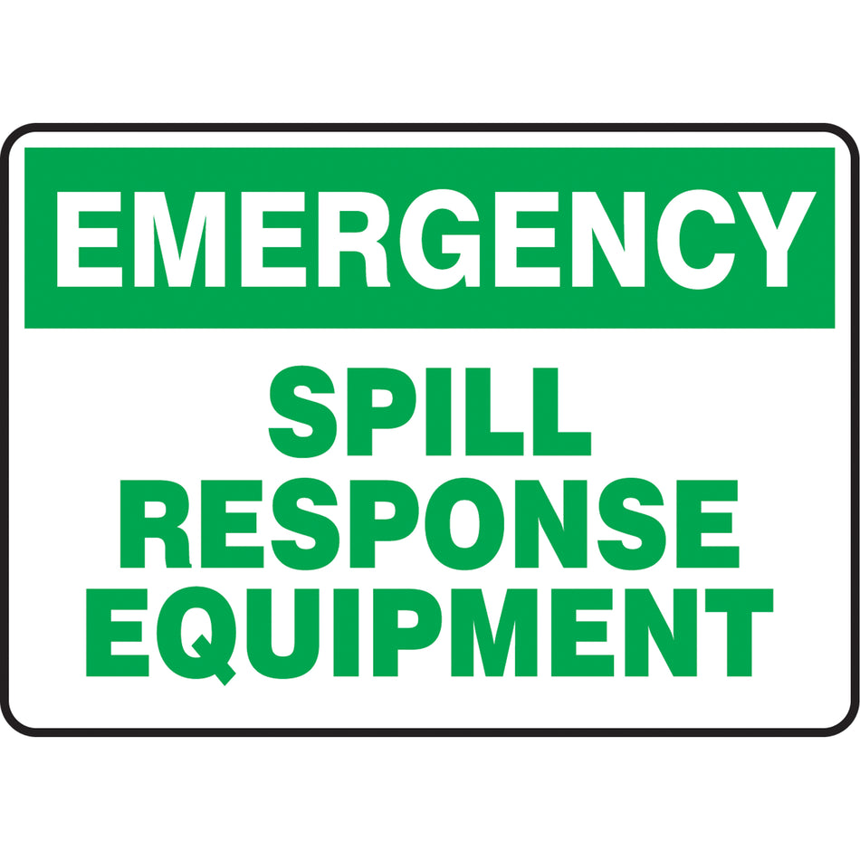 ""Spill Response Equipment"" Sign - SAT456