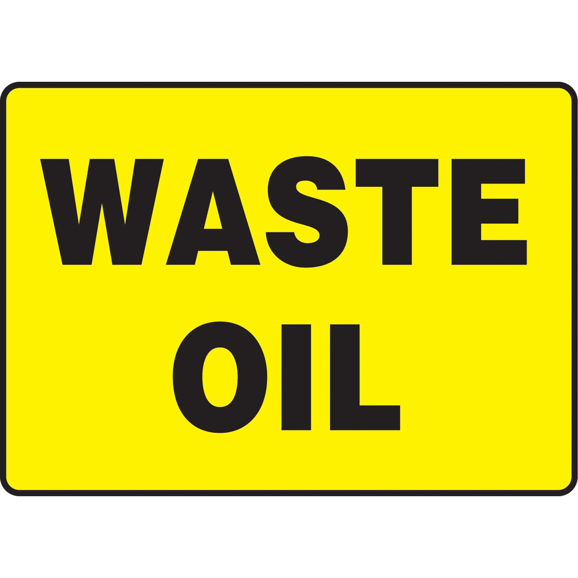 ""Waste Oil"" Sign - SAT495