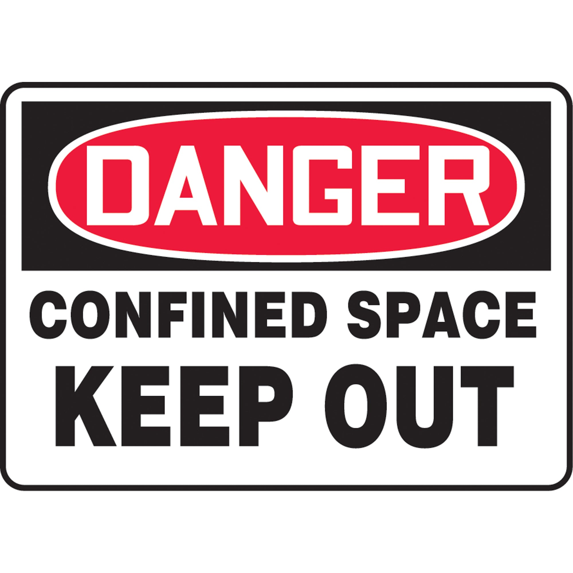""Confined Space Keep Out"" Sign - SAT555