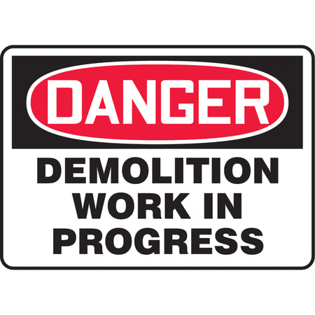 ""Demolition Work"" Sign - SAT599