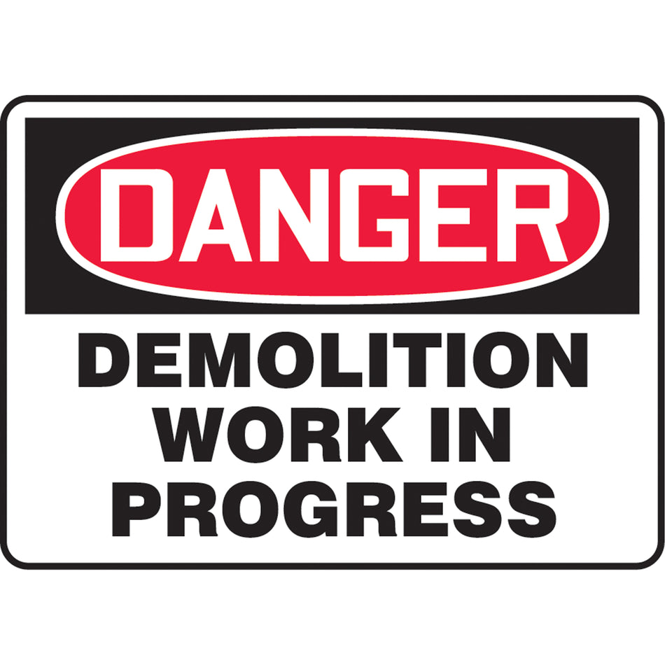 ""Demolition Work"" Sign - SAT599