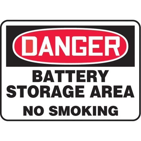 ""Battery Storage Area"" Sign - SAT687