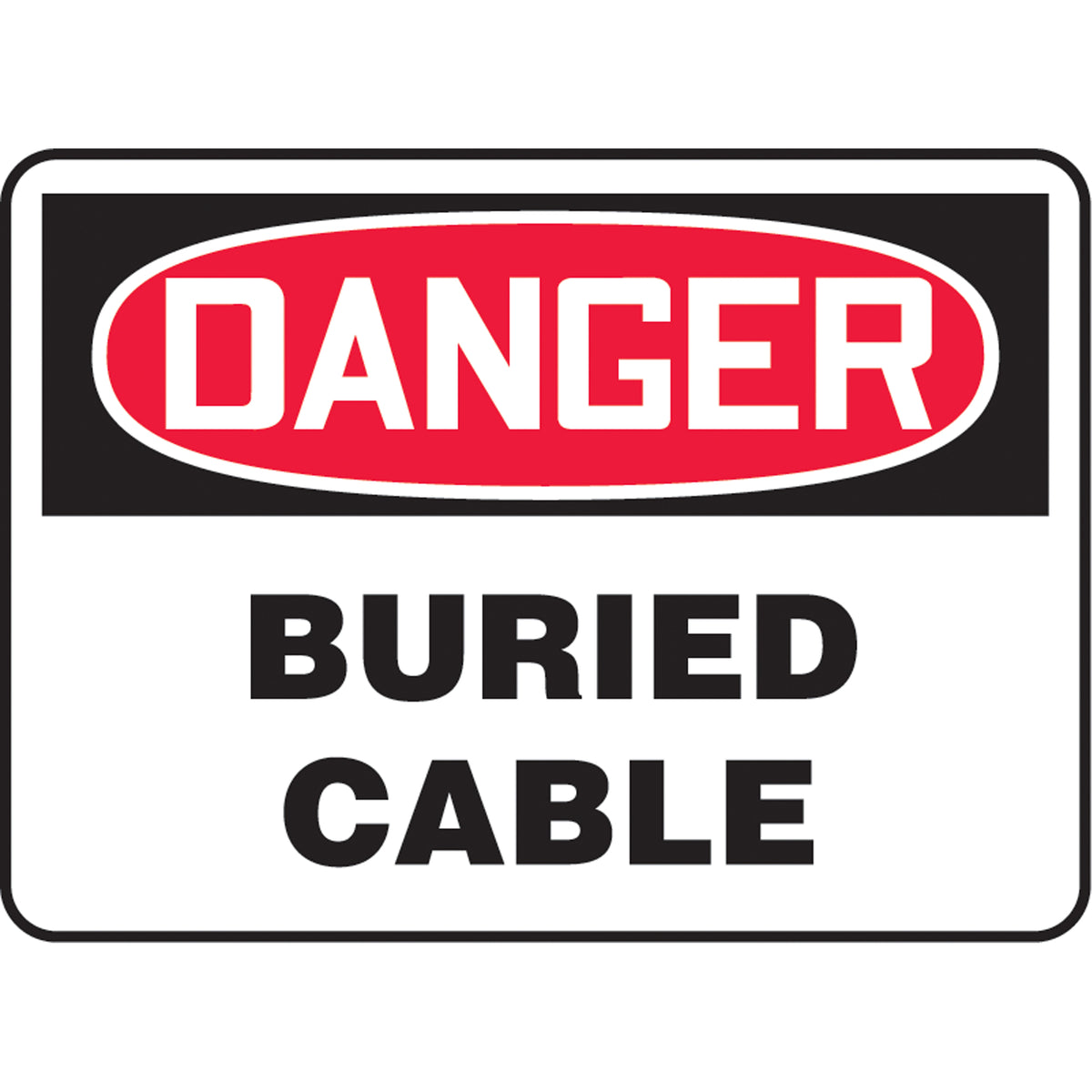 ""Buried Cable"" Sign - SAT693