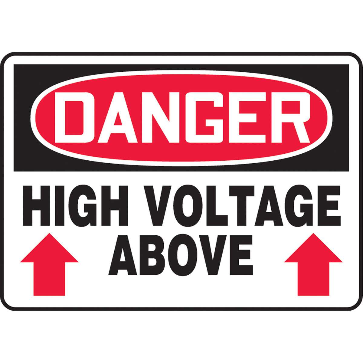 ""High Voltage Above"" Sign - SAT714