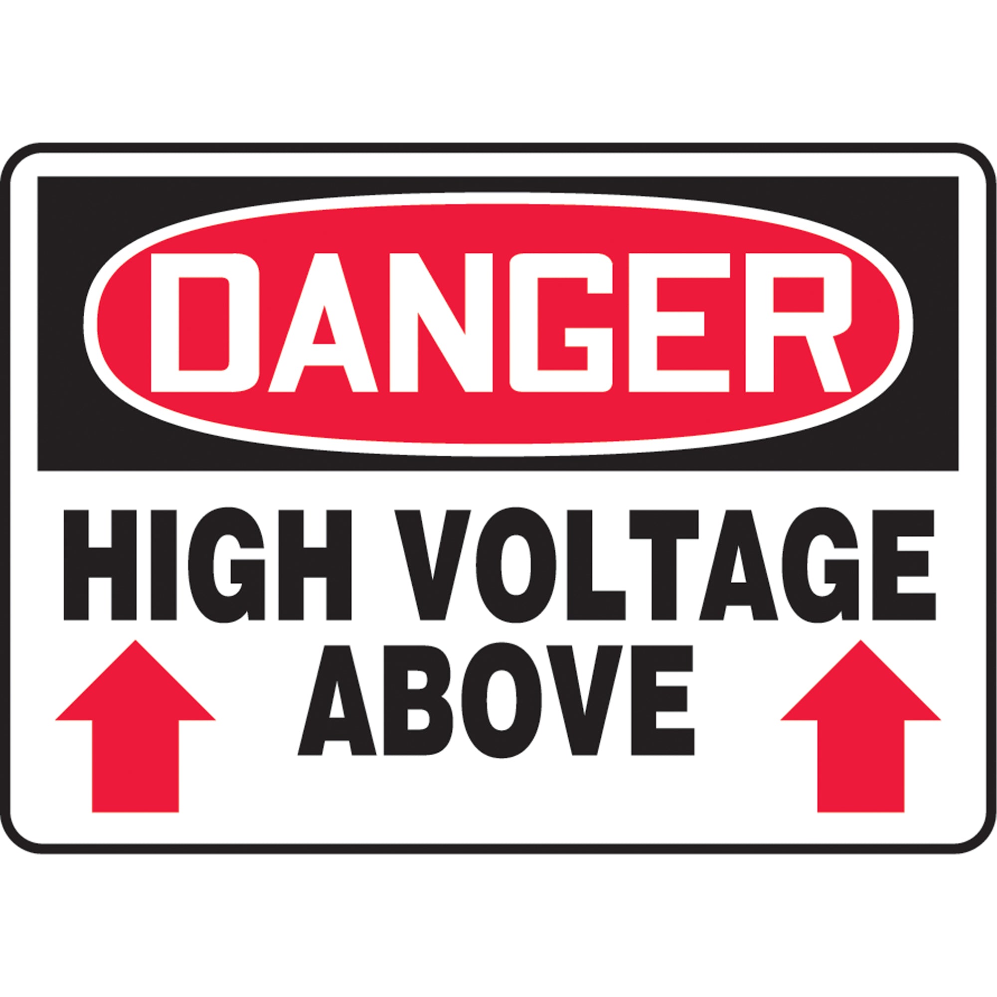 ""High Voltage Above"" Sign - SAT714
