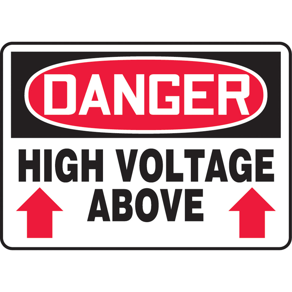 ""High Voltage Above"" Sign - SAT714