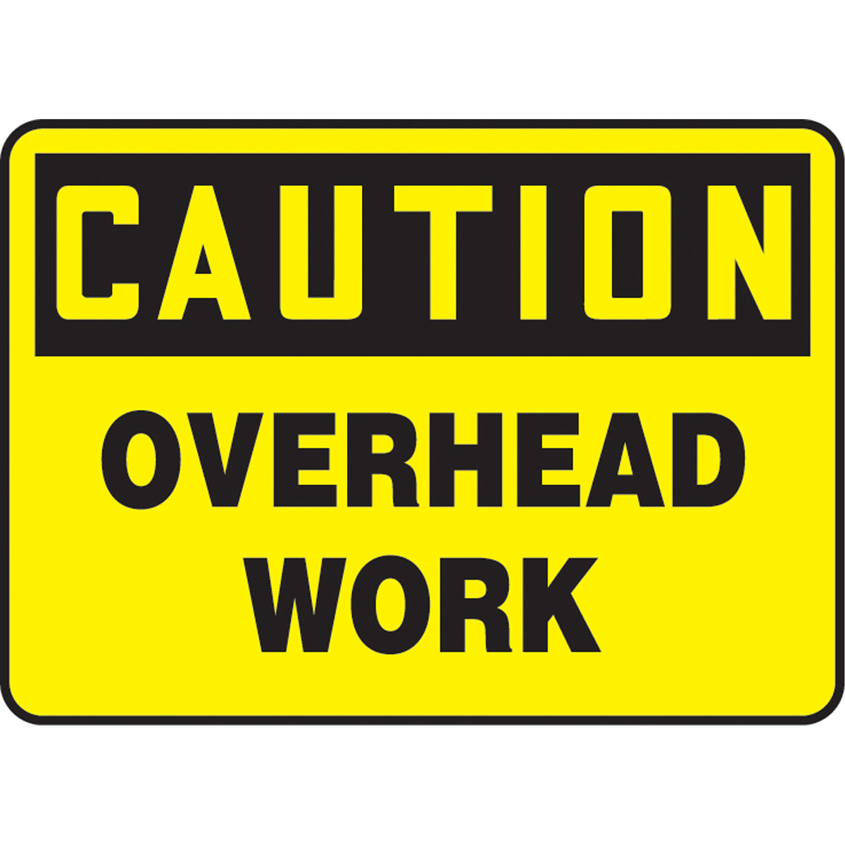 ""Overhead Work"" Sign - SAT778