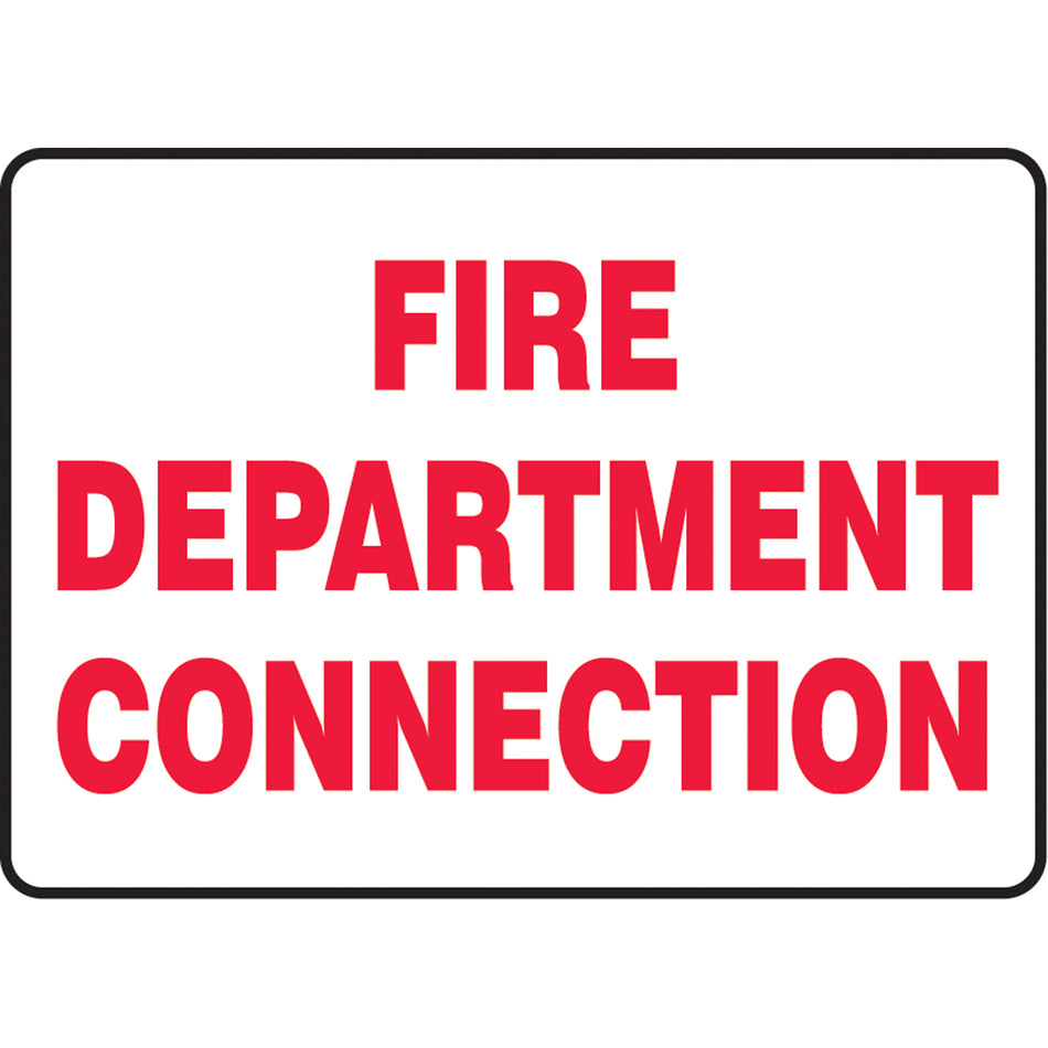 ""Fire Department Connection"" Sign - SAT834