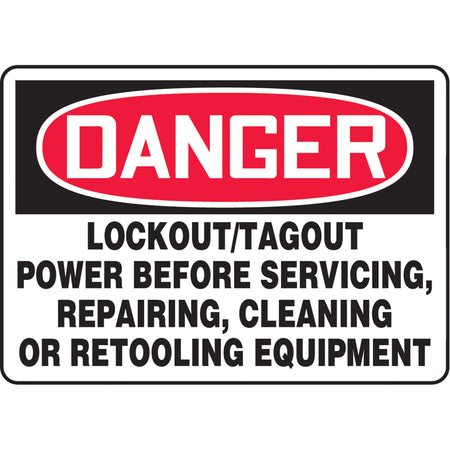 ""Lock Out/Tag Out"" Sign - SAT927