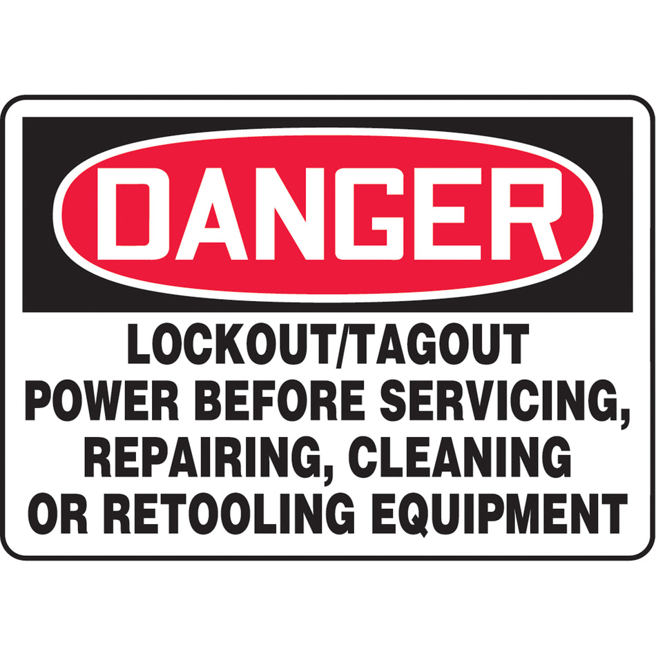 ""Lock Out/Tag Out"" Sign - SAT927