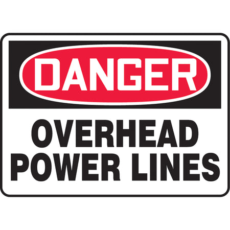""Overhead Power Lines"" Sign - SAT945