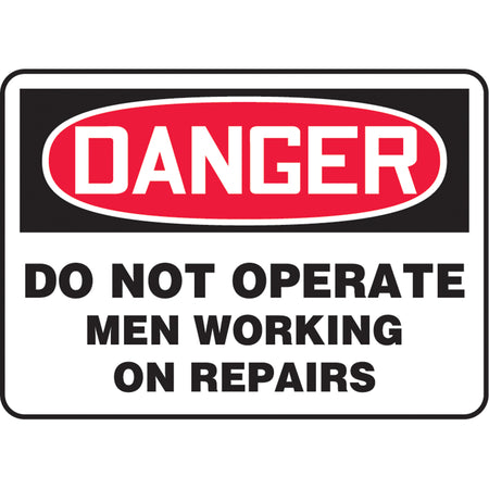""Men Working On Repairs"" Sign - SAU006