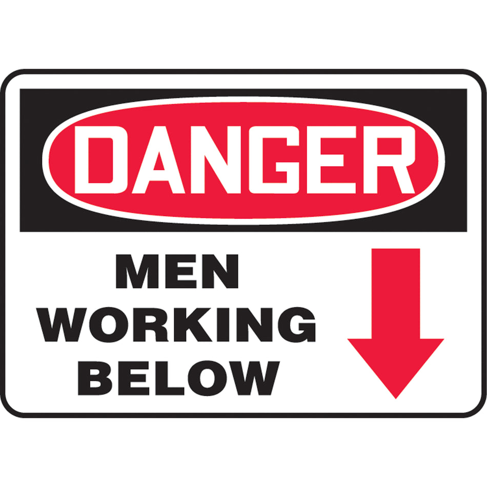 ""Men Working Below"" Sign - SAU034