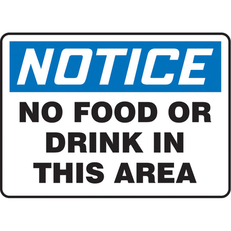 ""No Food or Drink"" Sign - SAU284
