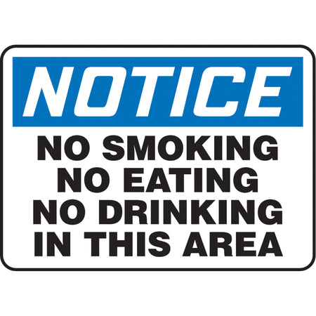 ""No Smoking, No Eating, No Drinking"" Sign - SAU290