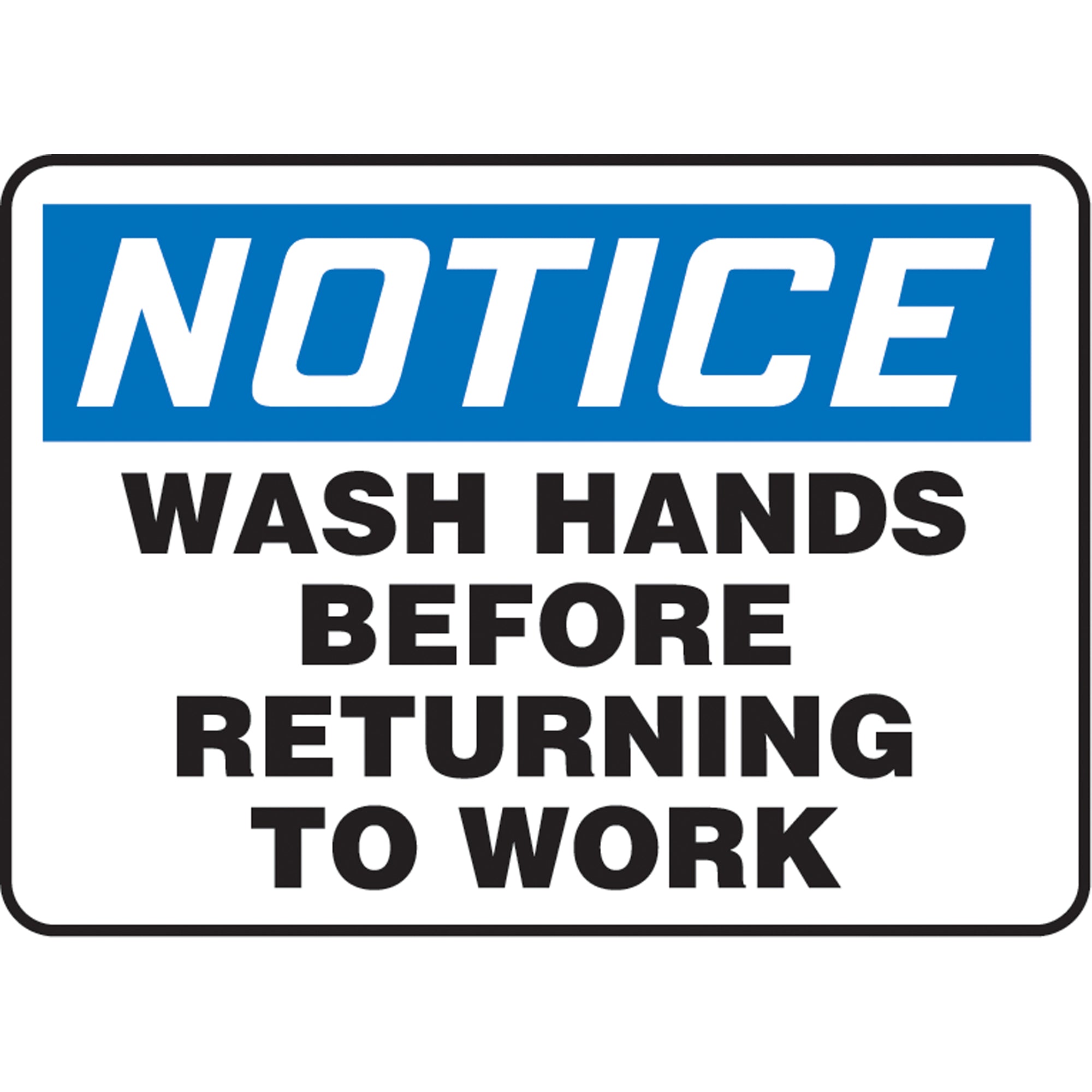 ""Wash Hands"" Sign - SAU302