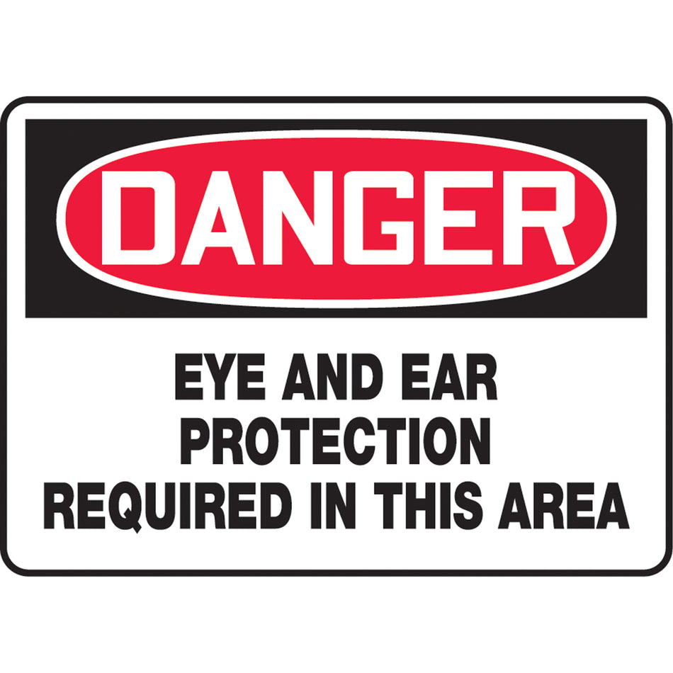 ""Eye & Ear Protection Required"" Sign - SAU372