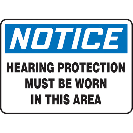 ""Hearing Protection Must Be Worn"" Sign - SAU570