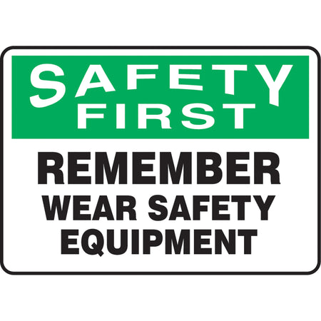 ""Wear Safety Equipment"" Sign - SAU588