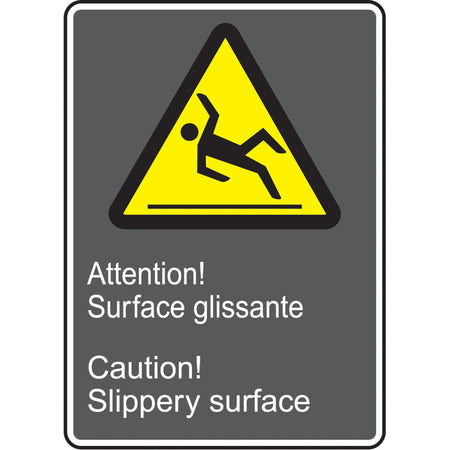 Surface glissant / Slippery Surface CSA Standard Safety Sign - SAV213