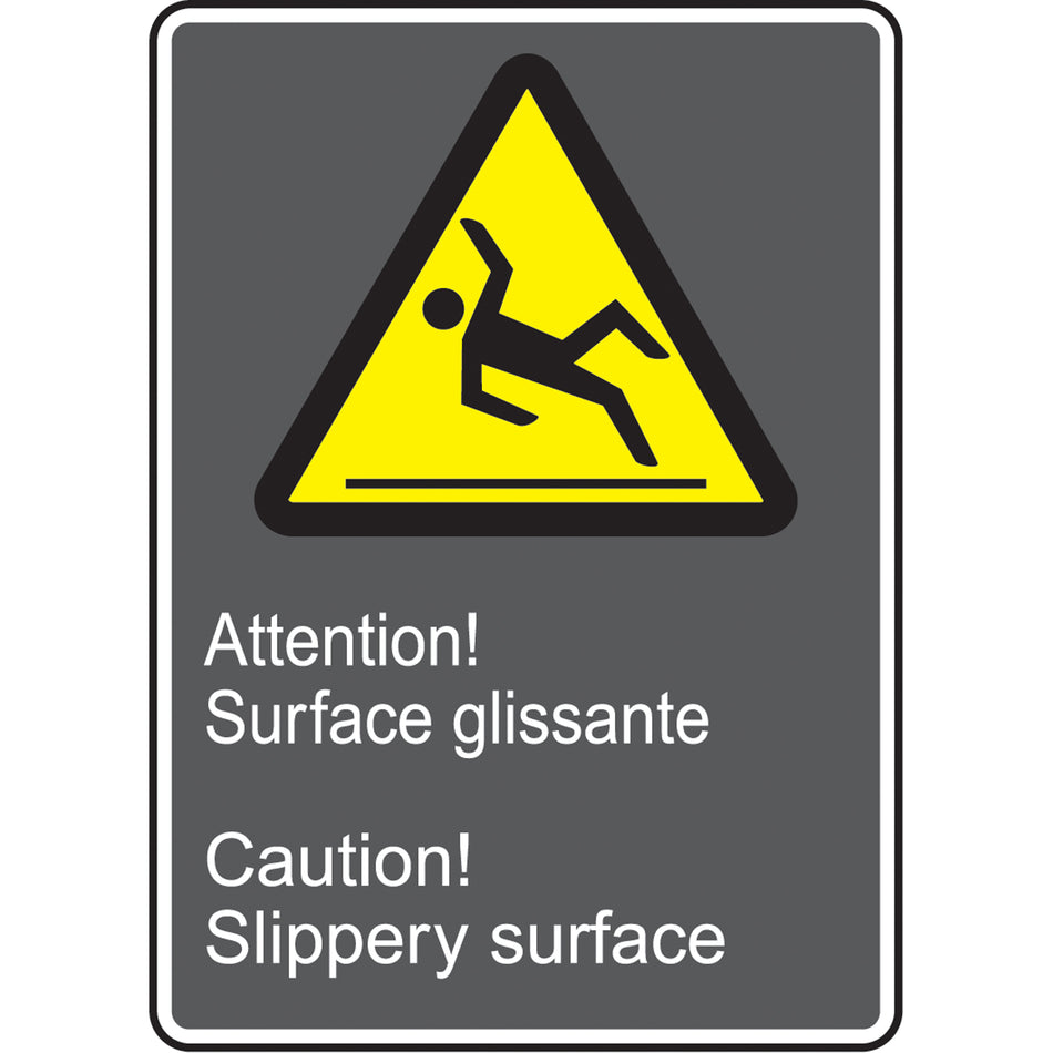 Surface glissant / Slippery Surface CSA Standard Safety Sign - SAV213