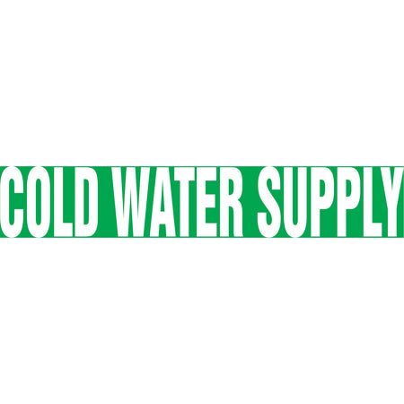 ""Cold Water Supply"" Pipe Markers - SH645