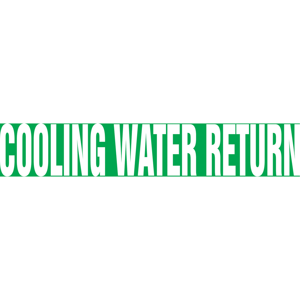 ""Cooling Water Return"" Pipe Markers - SH701