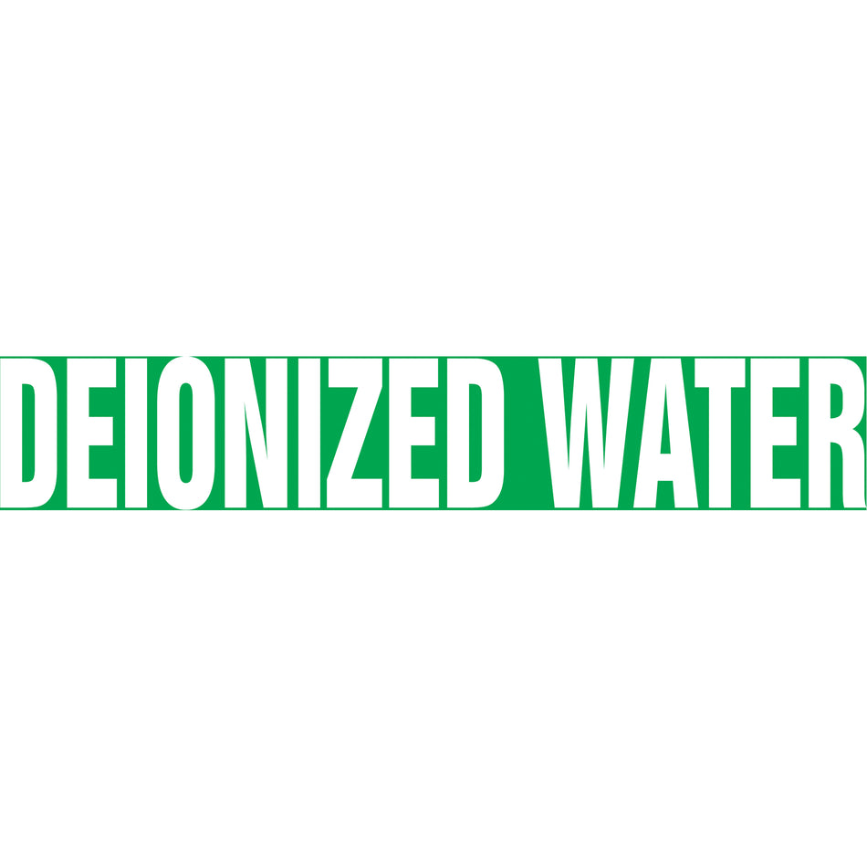 ""Deionized Water"" Pipe Markers - SH709