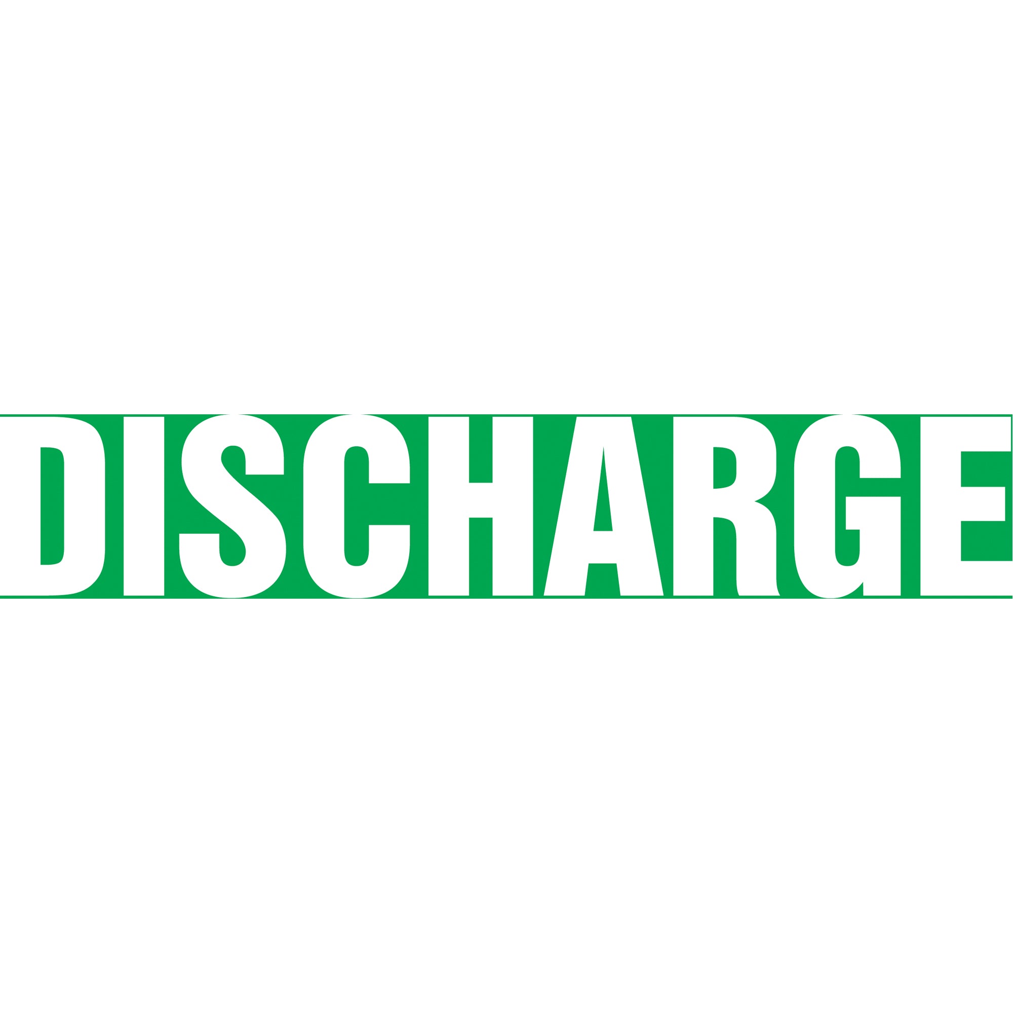 ""Discharge"" Pipe Marker - SAV331