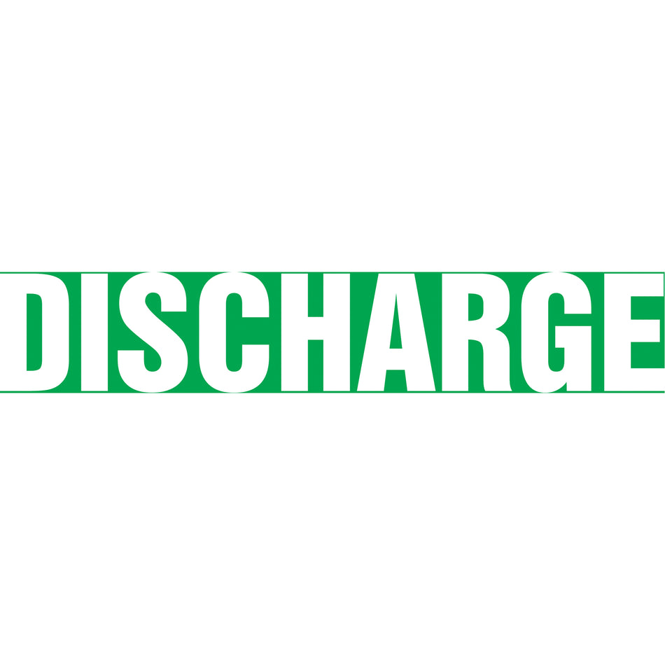 ""Discharge"" Pipe Marker - SAV331