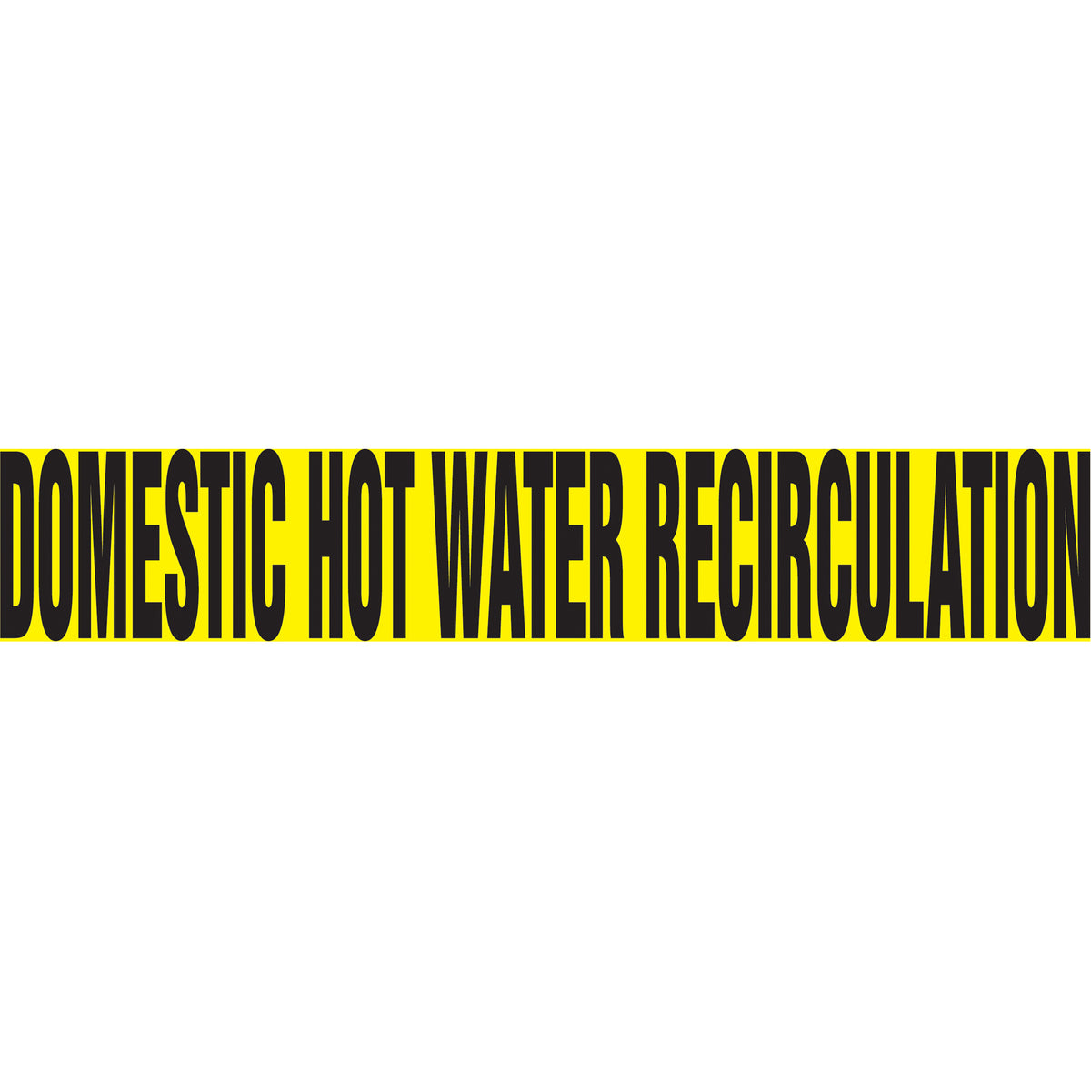 ""Domestic Hot Water Recirculation"" Pipe Marker - SAV339