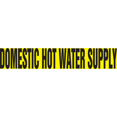 ""Domestic Hot Water Supply"" Pipe Markers - SH773