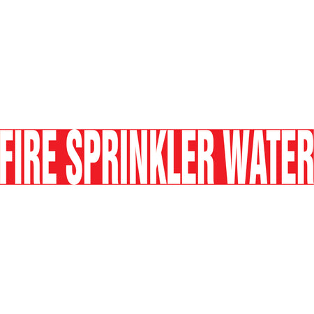 ""Fire Sprinkler Water"" Pipe Marker - SAV357