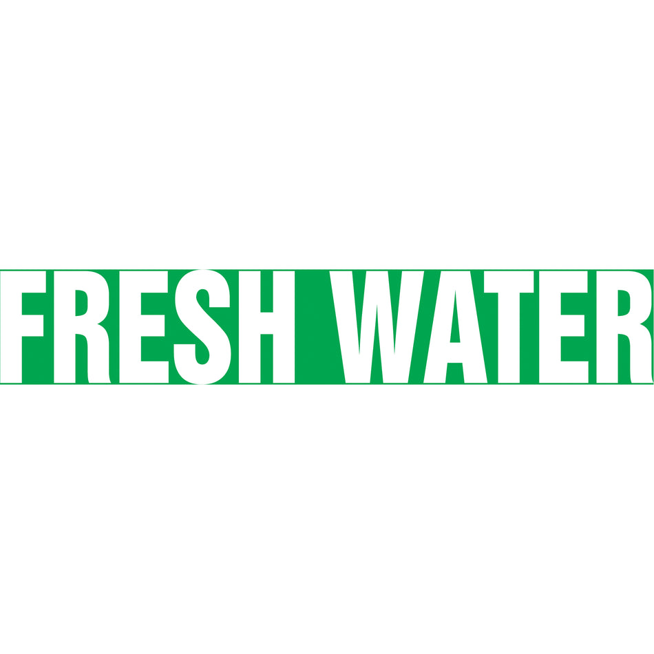 ""Fresh Water"" Pipe Markers - SH869