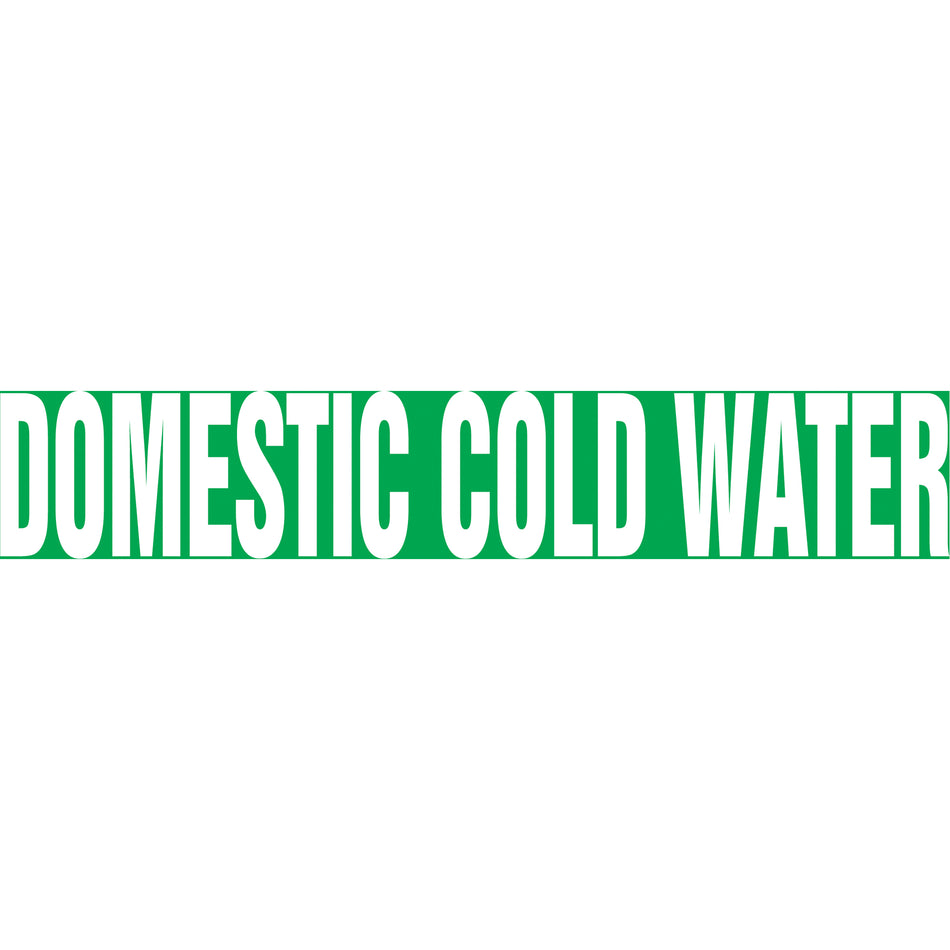 Snap Tite™ ""Domestic Cold Water"" Pipe Marker - SAV813