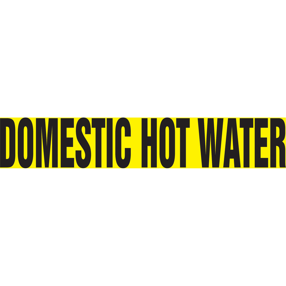 Snap Tite™ ""Domestic Hot Water"" Pipe Marker - SAV818