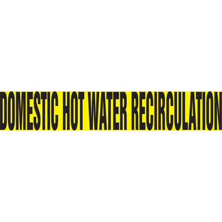 Snap Tite™ ""Domestic Hot Water Recirculation"" Pipe Marker - SAV823