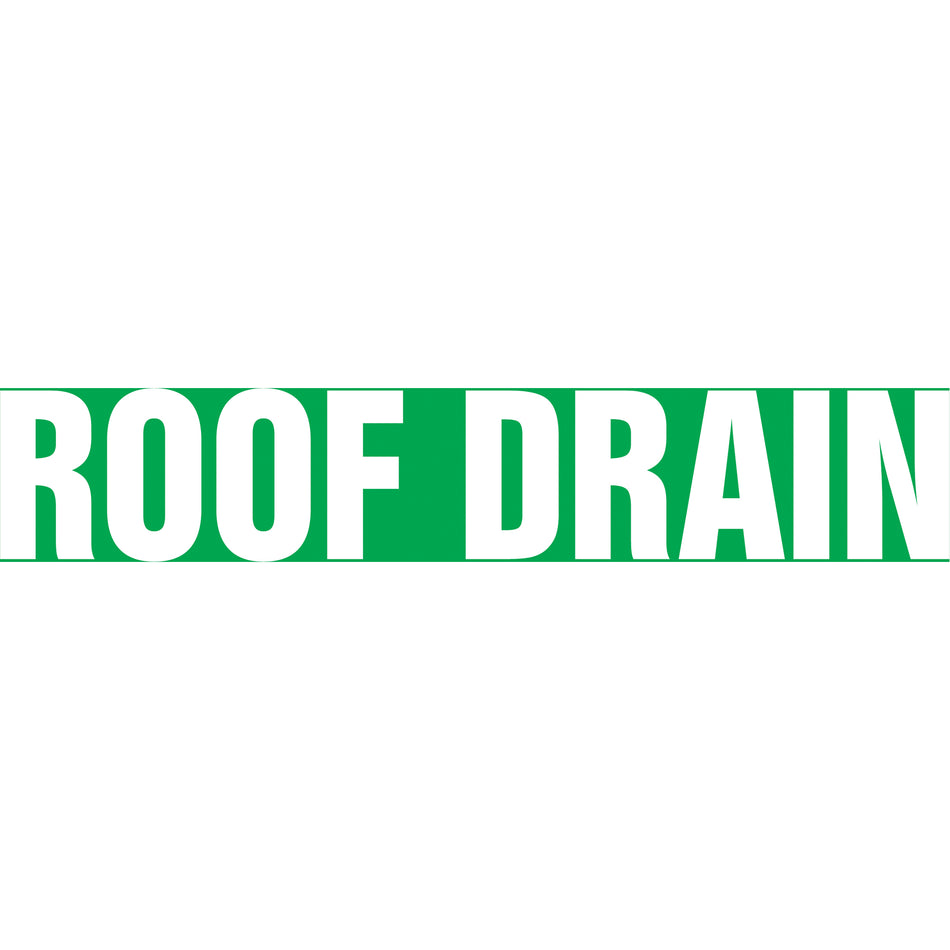 Snap Tite™ ""Roof Drain"" Pipe Marker - SAW159