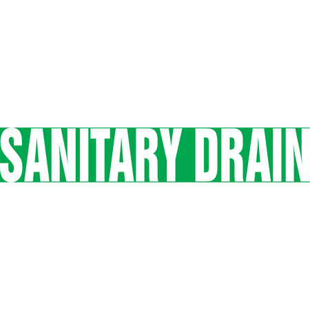 Snap Tite™ ""Sanitary Drain"" Pipe Marker - SAW164