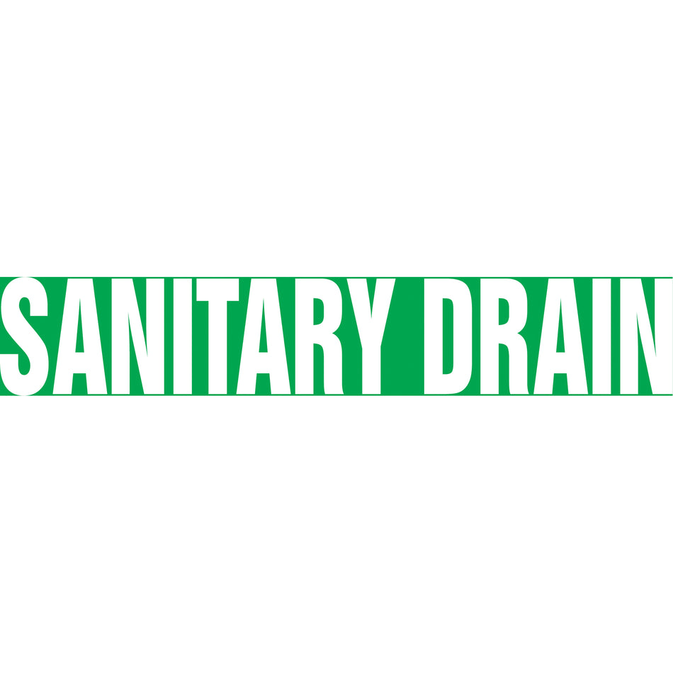 Snap Tite™ ""Sanitary Drain"" Pipe Marker - SAW164