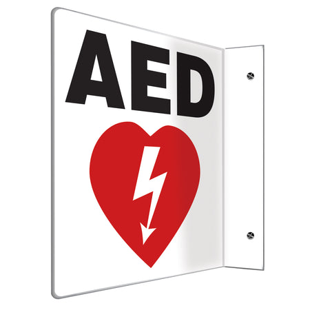 ""AED"" Glow-In-The-Dark Projection™ Sign - SAW420