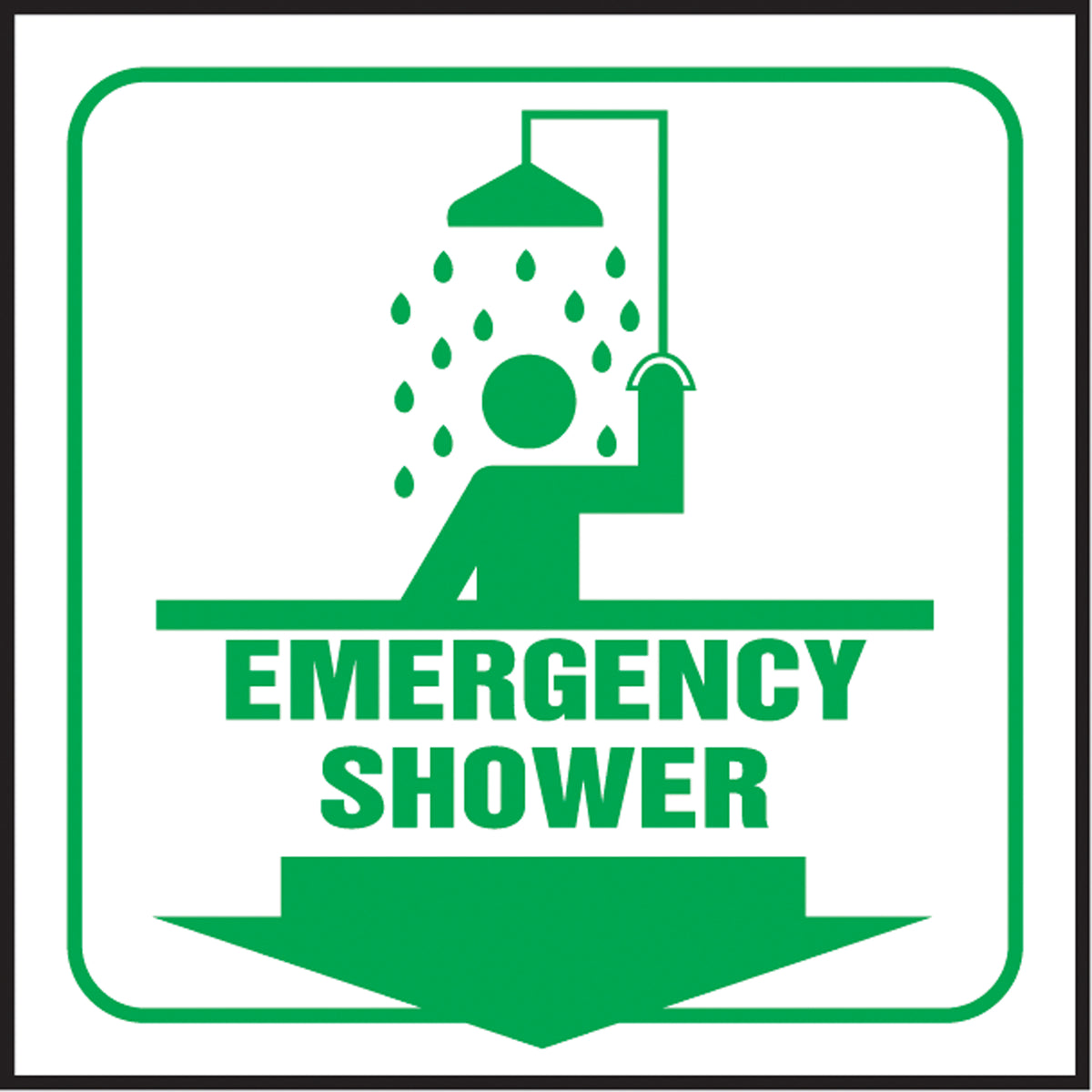 ""Emergency Shower"" Projection™ Sign - SAW425