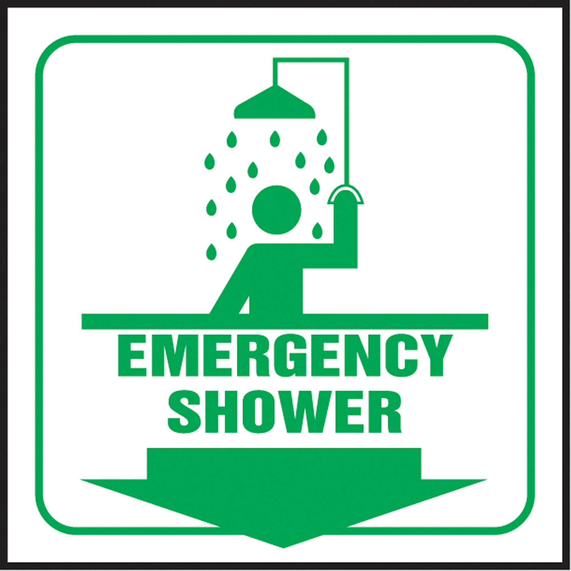 ""Emergency Shower"" Projection™ Sign - SAW425
