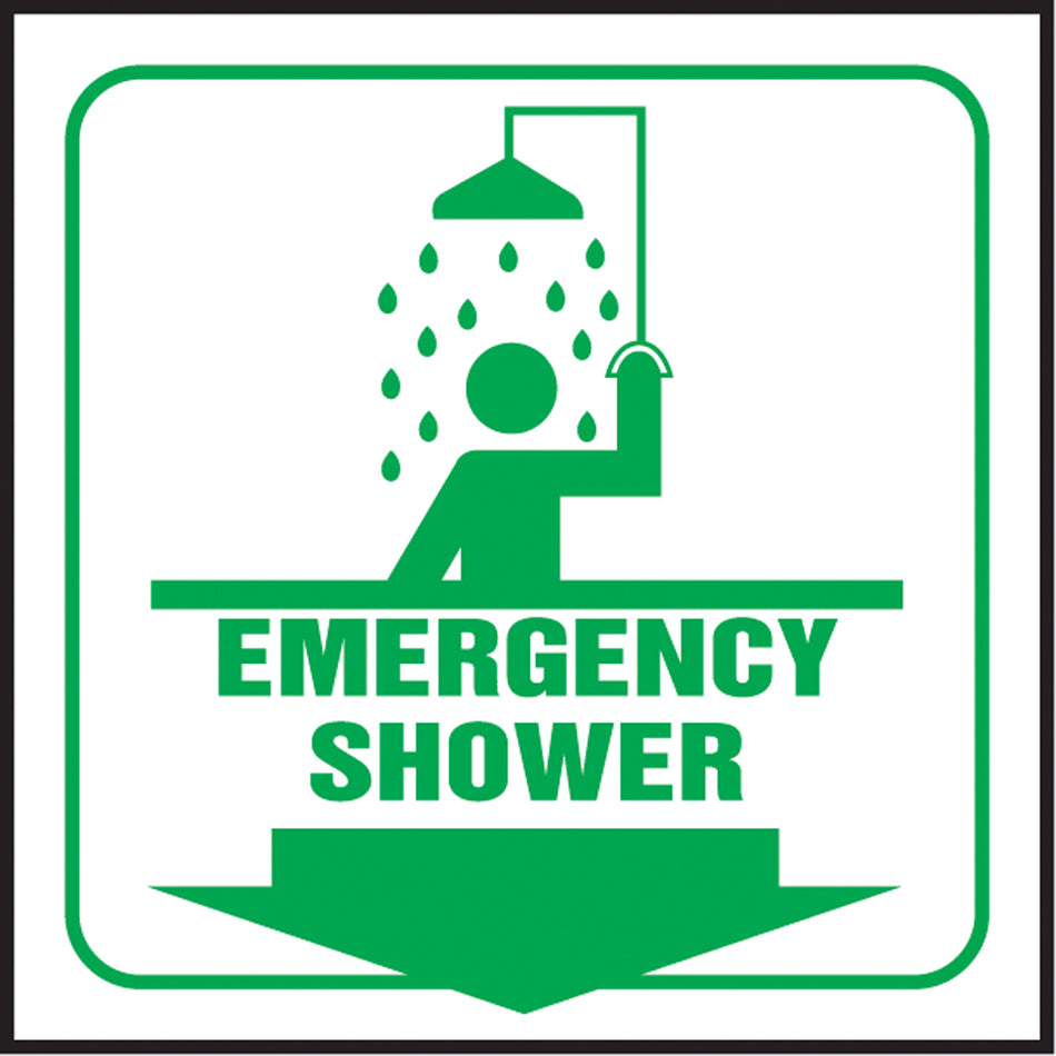 ""Emergency Shower"" Projection™ Sign - SAW425