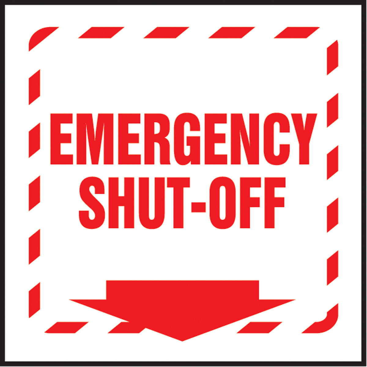 ""Emergency Shut-Off"" Projection™ Sign - SAW427