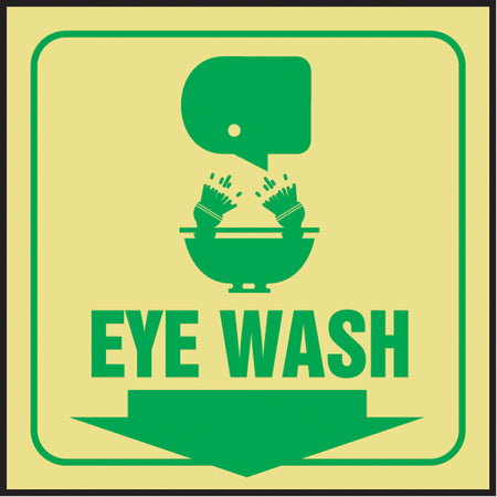 ""Eye Wash"" Glow-In-The-Dark Projection™ Sign - SAW433